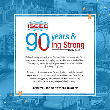 Isgec 90 years going strong, foundation day 2023