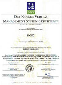ISO 18001: 1999 Certificate